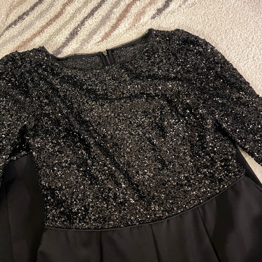 Adrianna Papell Black Sequin Jumpsuit